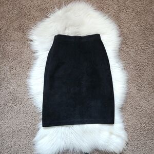 Suede Black Skirt Vintage